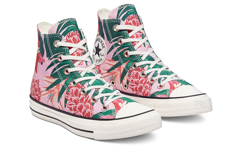 Кеды Converse Chuck Taylor All Star Hi (розово-зеленые) — фото 3