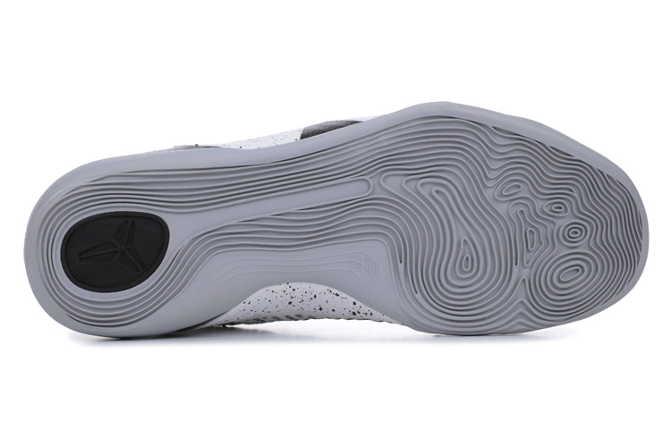 Мужские кроссовки Nike Kobe 9 Elite Low Beethoven (бело-черно-серые) — фото 5