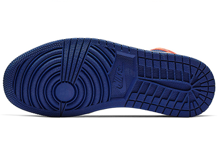 Женские кроссовки Jordan Air Jordan 1 Retro High Blue Void (сине-оранжевые) — фото 4