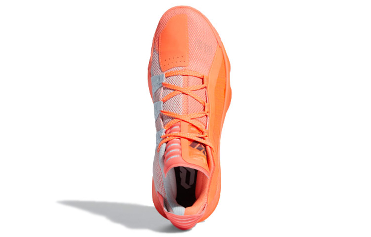 Мужские кроссовки adidas D lillard 6 (ярко-оранжевый) — фото 5