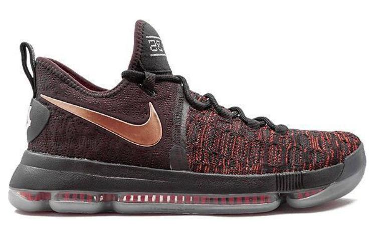 Мужские кроссовки Nike KD 9 The Sauce (бордовые) — 深勃艮第/金属红铜 — фото 2