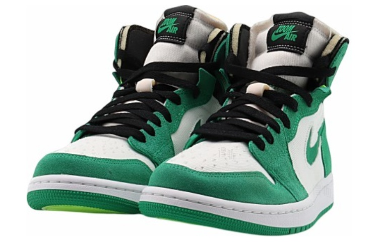 Женские кроссовки Jordan Air Jordan 1 high zoom air cmft "stadium green" (зеленый / белый) — Зелёный / белый — фото 3