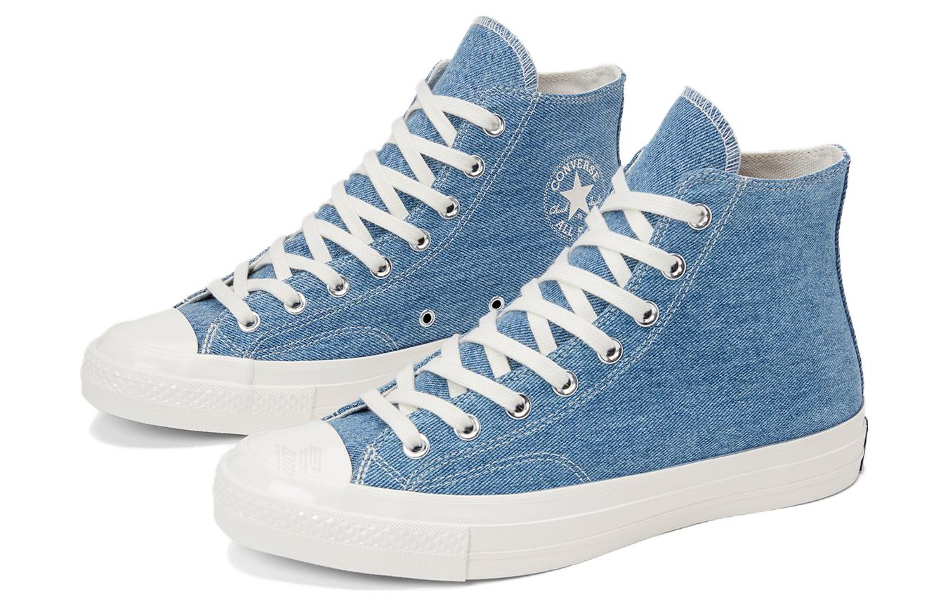 Кеды Converse Chuck 70 Renew Denim (светло-сине-белые) — Светло-синий / белый — фото 3