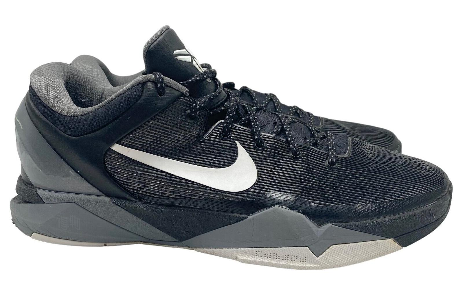Мужские кроссовки Nike Zoom Kobe 7 Black White Wolf Grey (серые) — фото 2