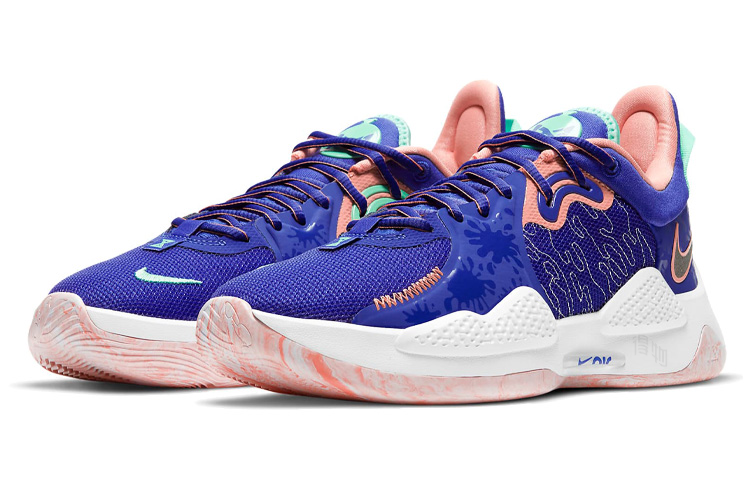 Кроссовки Nike PG 5 TPU (сине-розовые) — Синий / розовый — фото 3