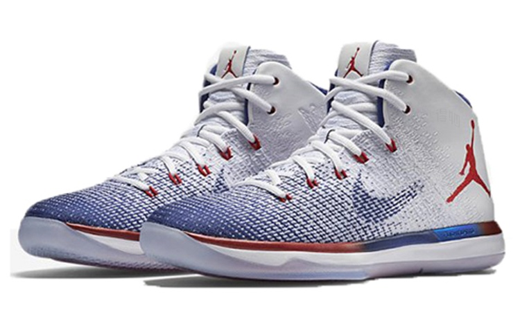 Мужские кроссовки Jordan Air Jordan 31 USA (бело-сине-красные) — фото 3