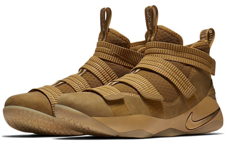 Мужские кроссовки Nike zoom soldier 11 LeBron Wheat OG (желтый) — Жёлтый — фото 3