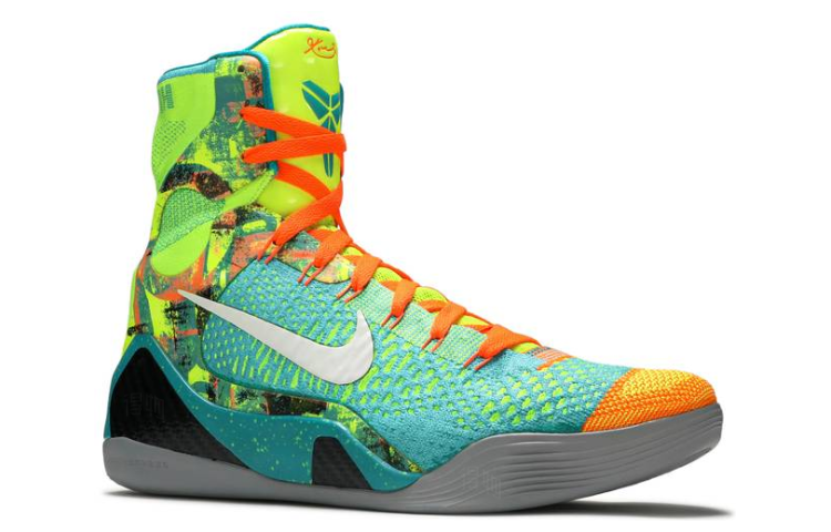 Мужские кроссовки Nike Kobe 9 Elite Influence (зелено-разноцветные) — фото 3