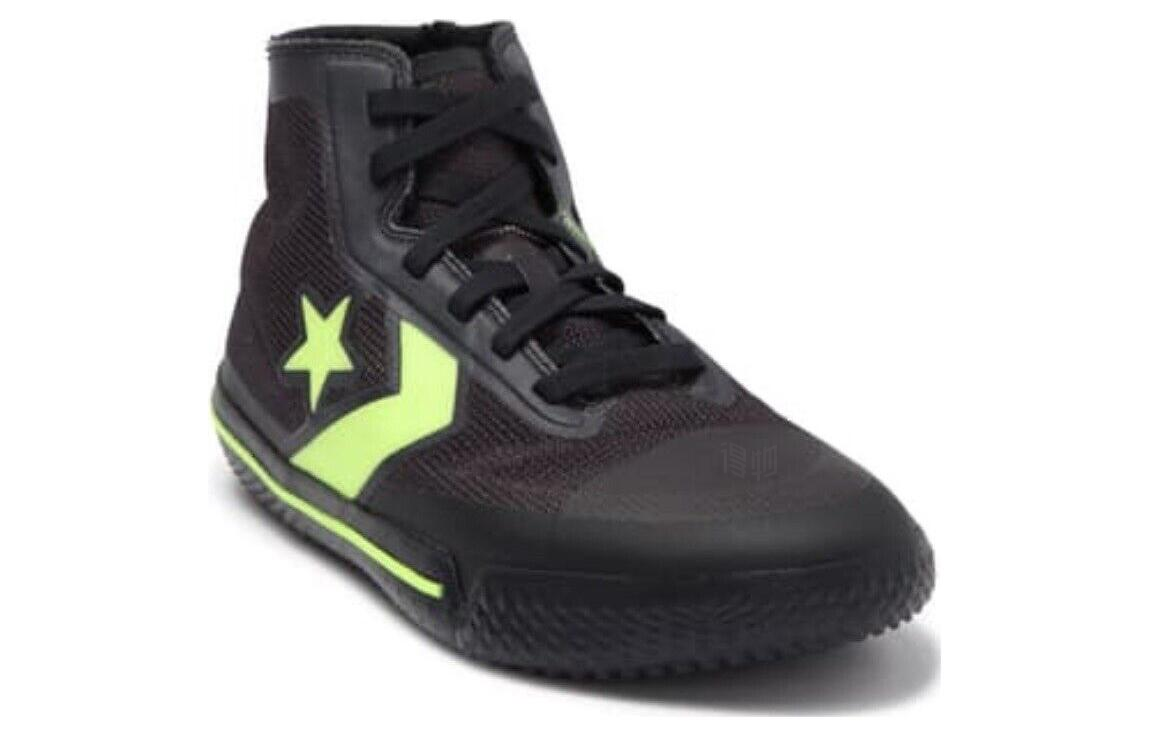 Кеды Converse All Star BB HyperBrights (черно-зеленые) — Чёрный / зелёный — фото 2