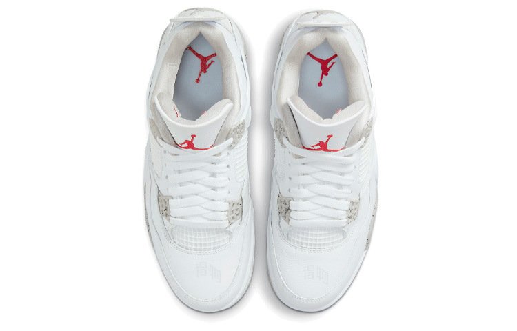 Мужские кроссовки Jordan Air Jordan 4 "White Oreo" (бело-серый) — Белый / серый — фото 4