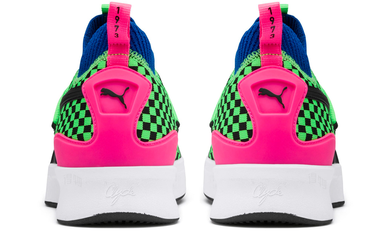 Мужские кроссовки PUMA Clyde Court Summertime (зелено-розовые) — фото 3