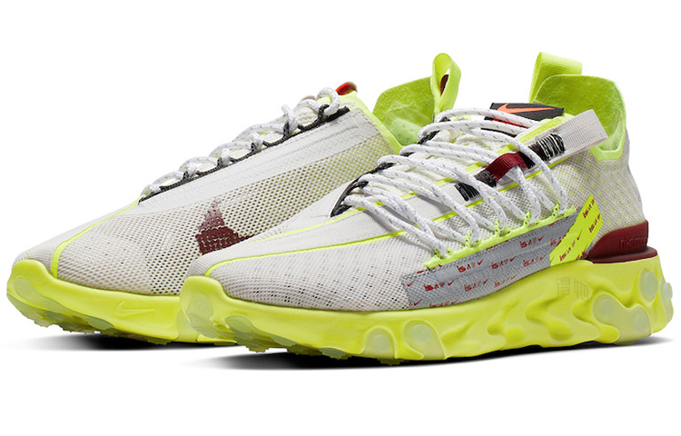 Кроссовки Nike ISPA React (ярко-желтые) — 亮黄/米灰 — фото 3