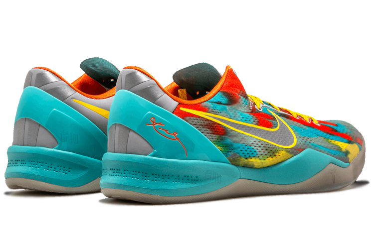 Мужские кроссовки Nike Kobe 8 GC (серебряные) — 灰/金属银/黄 — фото 4