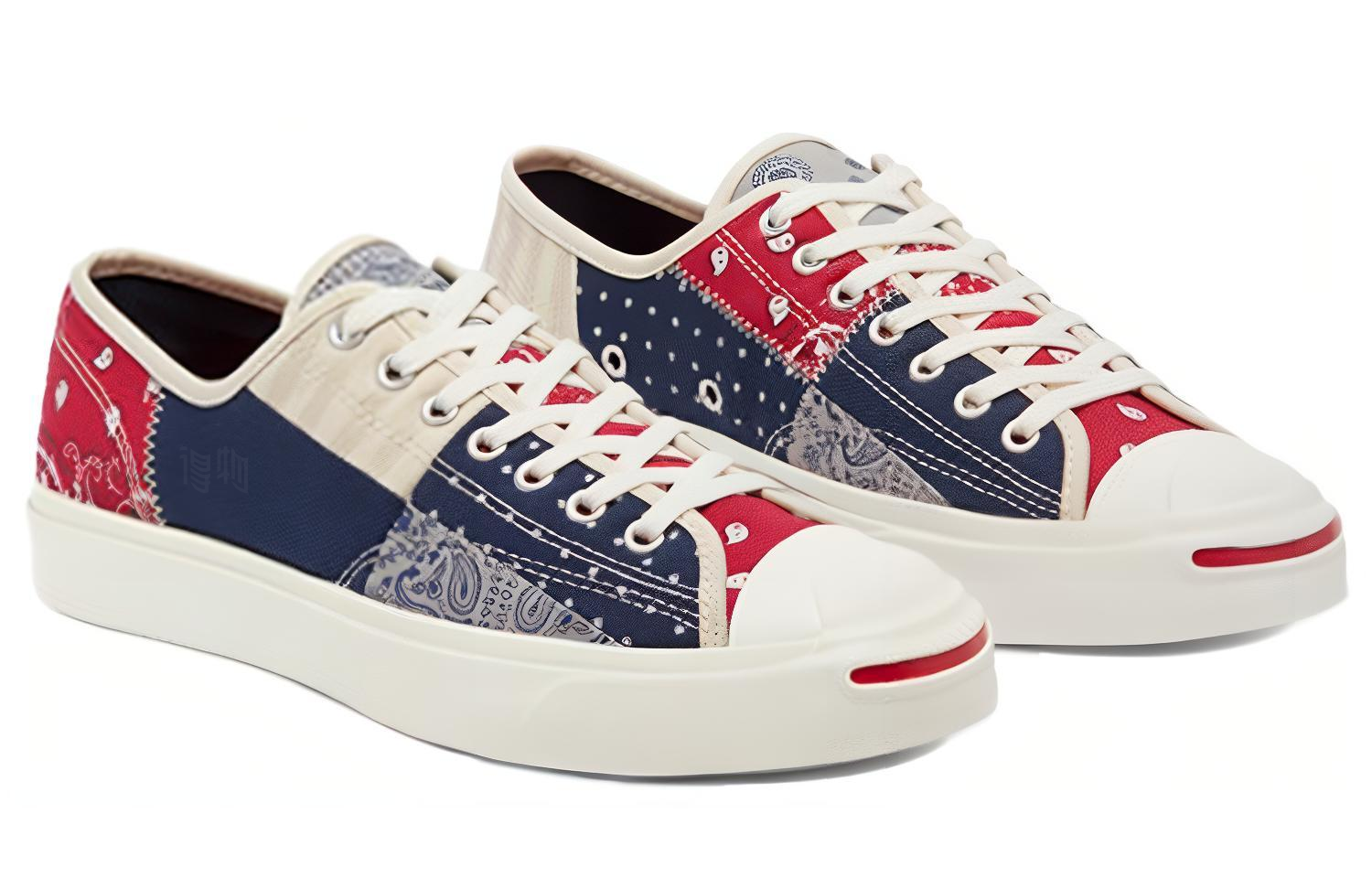 Кеды Converse Jack Purcell (красно-бело-синие) — фото 3