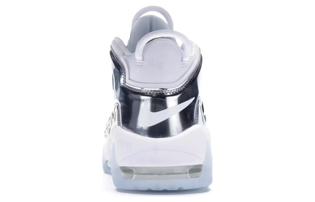 Женские кроссовки Nike Air More Uptempo Chrome White (белые) — фото 5