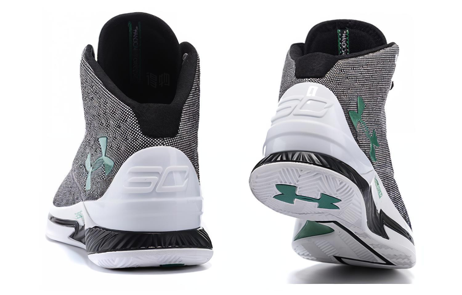 Мужские кроссовки Under Armour Under Armour Curry 1 Golf (бело-черные) — Белый / чёрный — фото 4