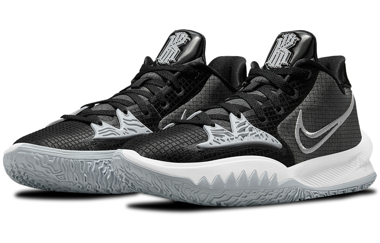 Мужские кроссовки Nike Kyrie Low 4 TB (черно-серые) — 黑/狼灰 — фото 3
