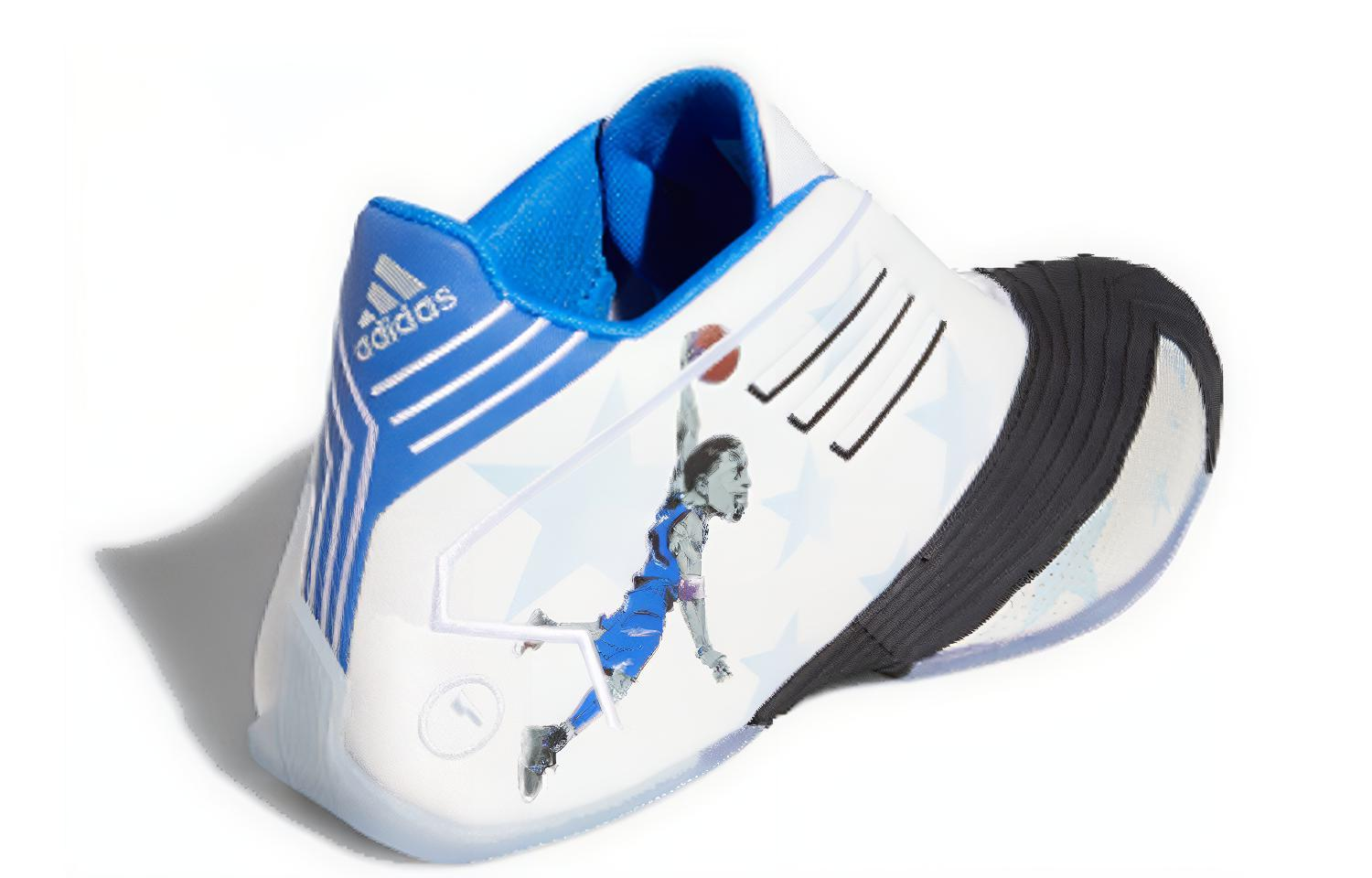 Мужские кроссовки adidas T mac 1 (бело-синий) — Белый / синий — фото 3