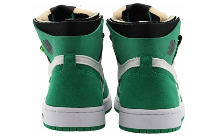 Женские кроссовки Jordan Air Jordan 1 high zoom air cmft "stadium green" (зеленый / белый) — Зелёный / белый — фото 4
