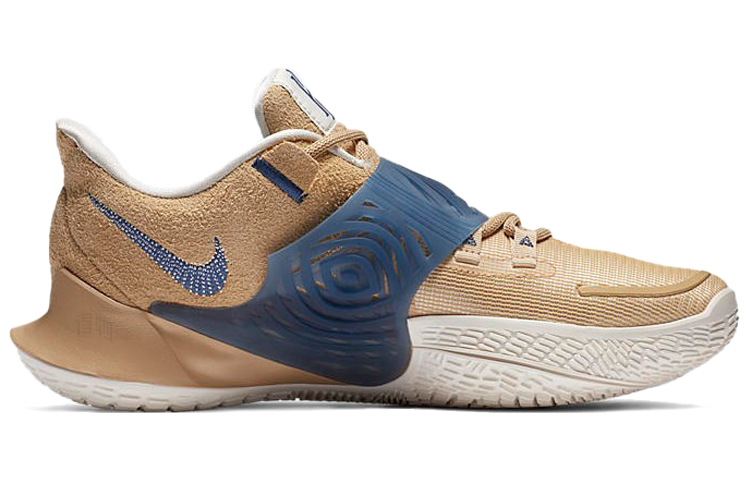 Мужские кроссовки Nike Kyrie Low 3 EP "Sashiko" (коричнево-желтые) — фото 2