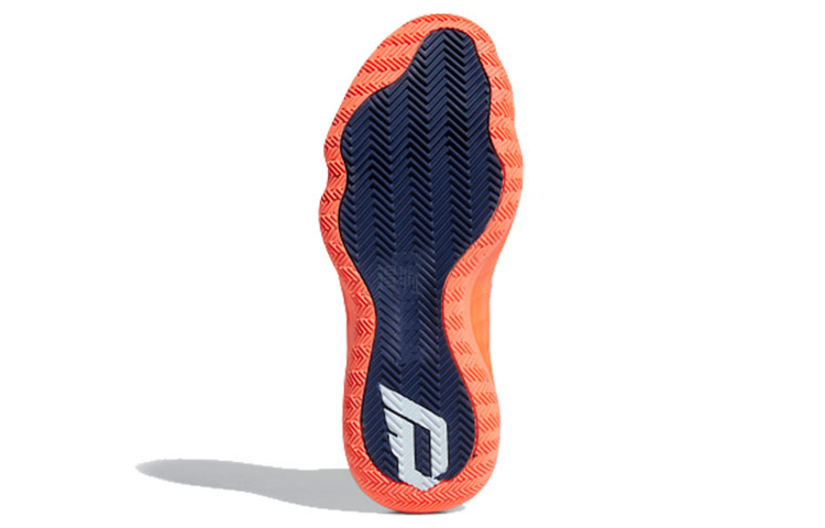 Мужские кроссовки adidas D lillard 6 (ярко-оранжевый) — фото 6