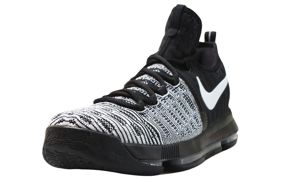 Мужские кроссовки Nike KD 9 EP 9 (черно-белые) — Чёрный / белый — фото 3