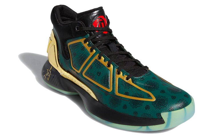 Мужские кроссовки adidas D Rose 10 (зеленые) — фото 2