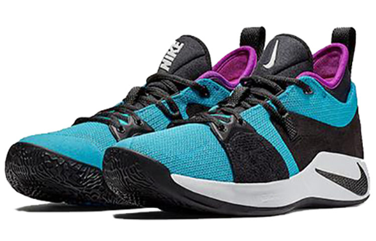 Мужские кроссовки Nike PG 2 Blue Lagoon (сине-зеленые) — 湖绿/亮紫 — фото 3