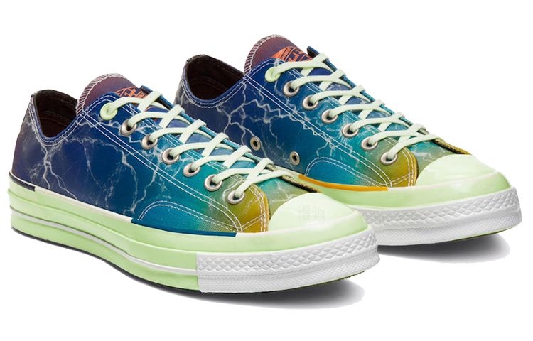 Кеды Converse ×Pigalle x Nike 1970s (сине-фиолетово-бело-оранжевые) — Синий / фиолетовый / белый / оранжевый — фото 3