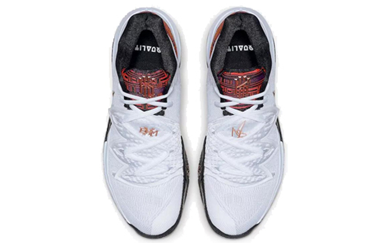 Мужские кроссовки Nike Kyrie 5 BHM 5 2019 (белый / золотой) — фото 3