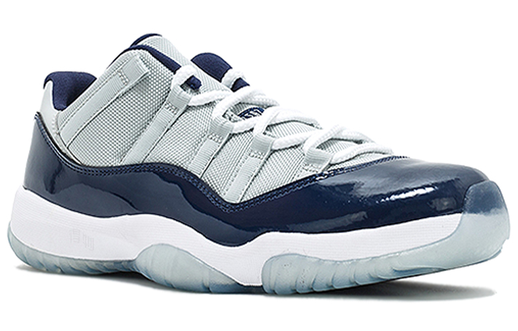 Унисекс кроссовки Jordan Air Jordan 11 retro low georgetown (бело-синие) — фото 2