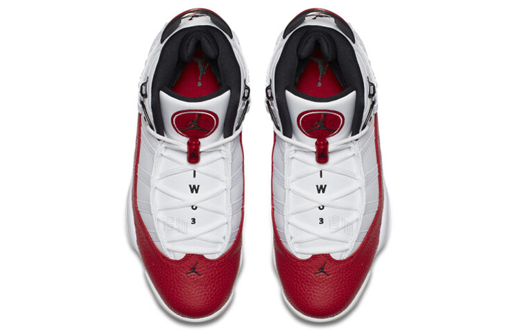 Мужские кроссовки Jordan Air Jordan 6 Rings (бело-красные) — Белый / красный — фото 5