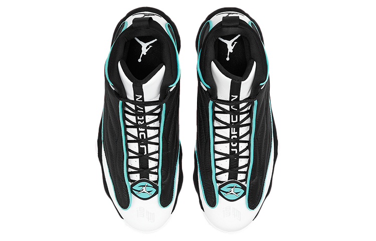 Мужские кроссовки Jordan Pro Strong (черно-белые) — Белый / чёрный / синий — фото 4