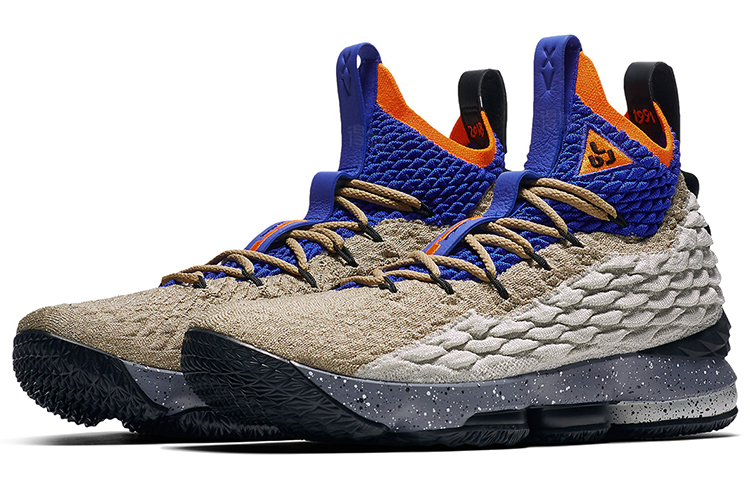 Мужские кроссовки Nike Lebron 15 Watch Mowabb LBJ15 ACG (хаки-синие) — Хаки / синий — фото 2