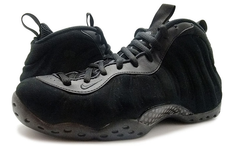 Мужские кроссовки Nike Foamposite One (черно-серые) — Чёрный / тёмно-серый — фото 3