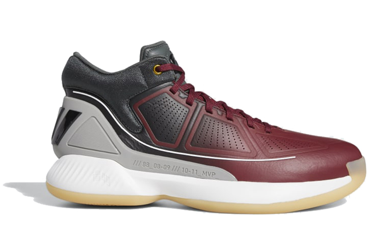 Мужские кроссовки adidas D Rose 10 (красно-серые) — фото 2