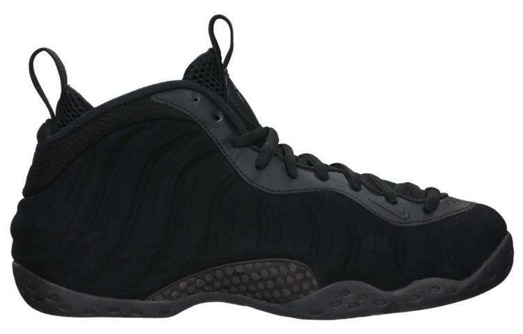 Мужские кроссовки Nike Foamposite One (черно-серые) — Чёрный / тёмно-серый — фото 2