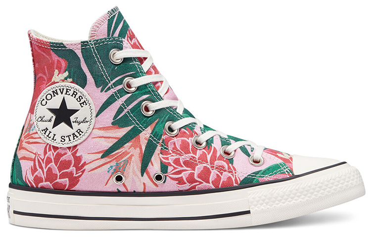 Кеды Converse Chuck Taylor All Star Hi (розово-зеленые) — фото 2