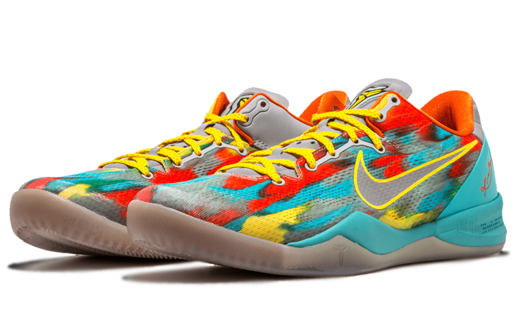 Мужские кроссовки Nike Kobe 8 GC (серебряные) — 灰/金属银/黄 — фото 3
