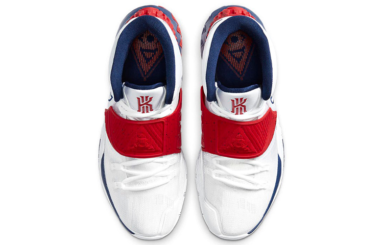 Кроссовки Nike Kyrie 6 EP "USA" (белые) — Белыйсинийкрасный — фото 4