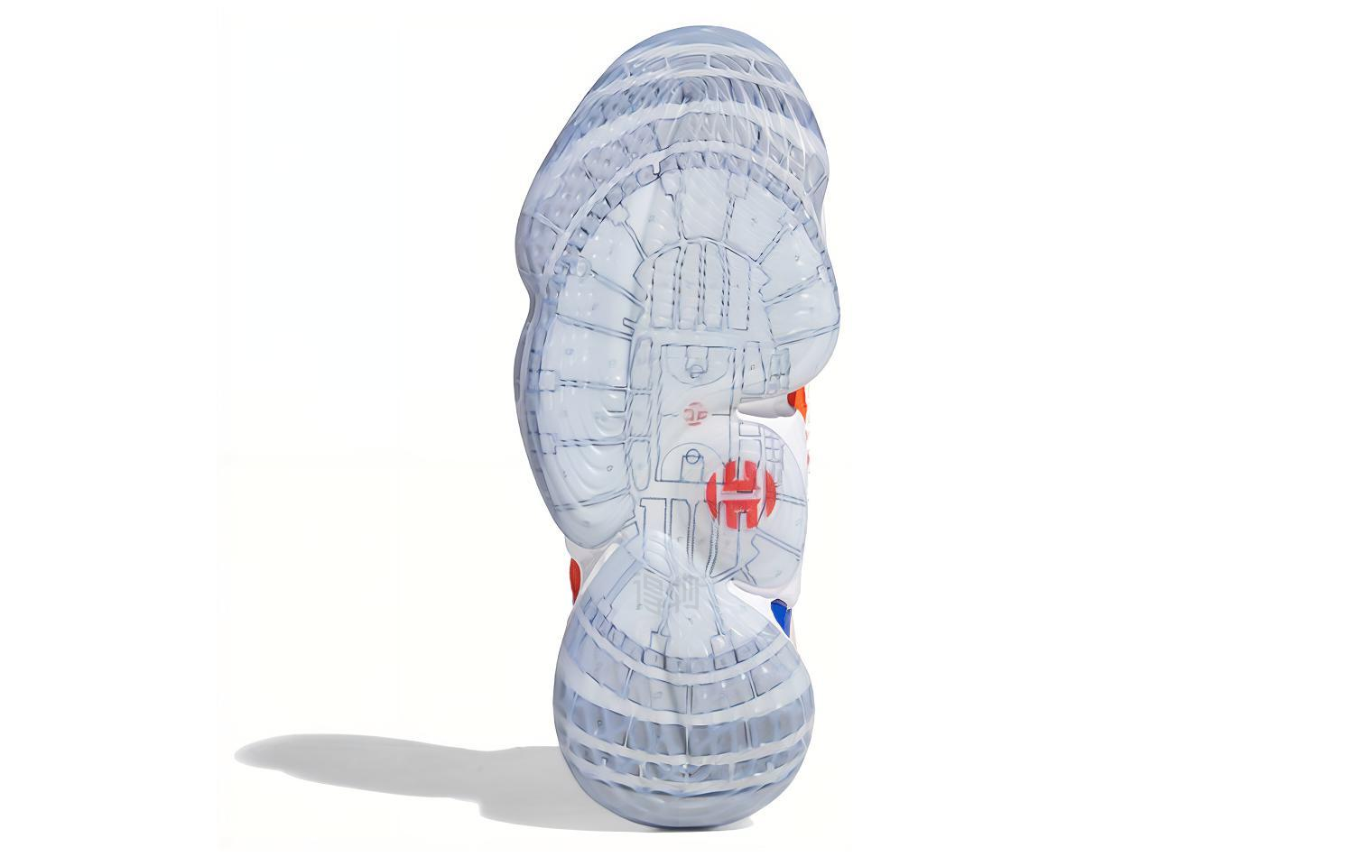 Мужские кроссовки adidas Harden Vol. 4 (бело-оранжевые) — Белый / оранжевый — фото 5