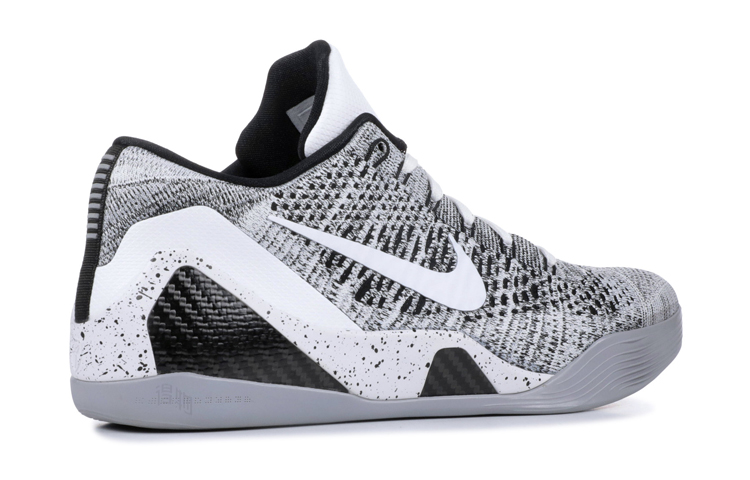 Мужские кроссовки Nike Kobe 9 Elite Low Beethoven (бело-черно-серые) — фото 4