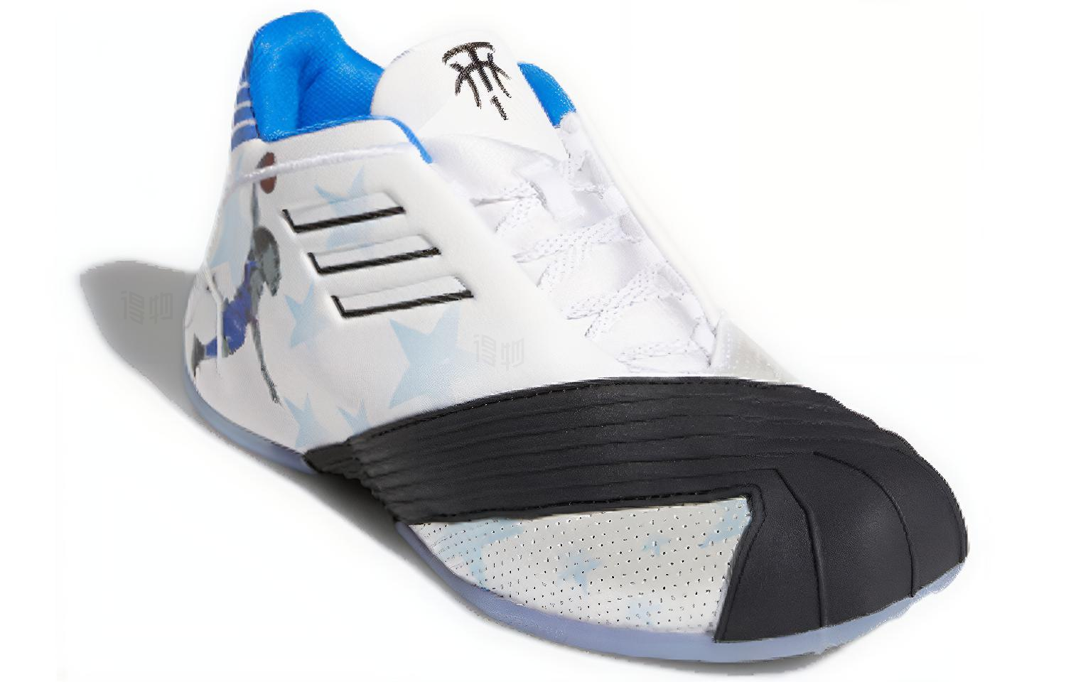 Мужские кроссовки adidas T mac 1 (бело-синий) — Белый / синий — фото 2