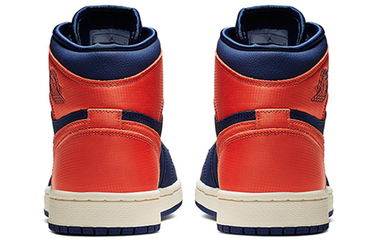 Женские кроссовки Jordan Air Jordan 1 Retro High Blue Void (сине-оранжевые) — фото 3