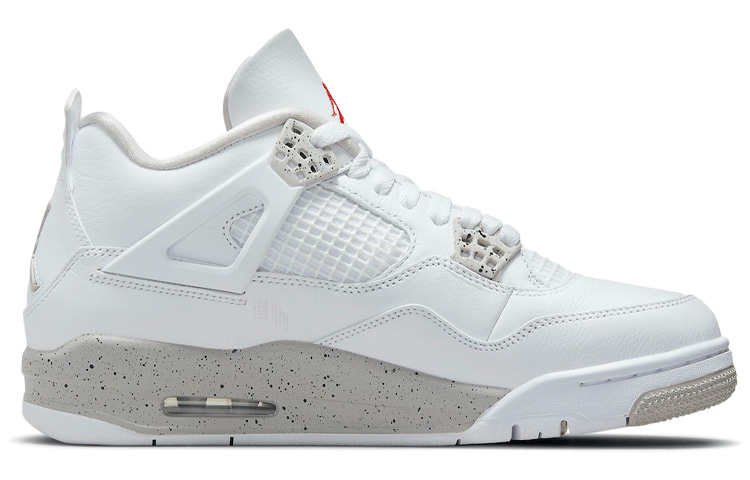 Мужские кроссовки Jordan Air Jordan 4 "White Oreo" (бело-серый) — Белый / серый — фото 2