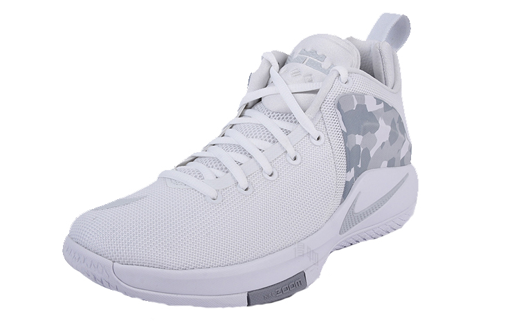 Мужские кроссовки Nike Zoom Witness LBJ (серые) — Белый / серый — фото 2