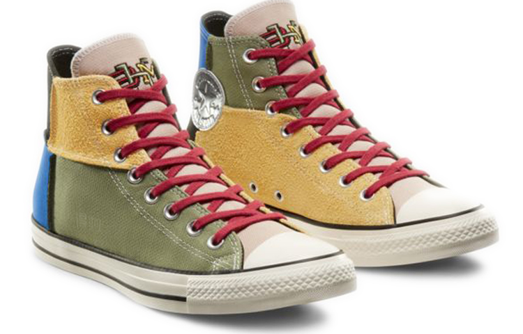 Высокие кеды Converse Chuck Taylor All Star BHM (черно-желто-сине-зеленый) — Чёрный / жёлтый / синий / зелёный — фото 3