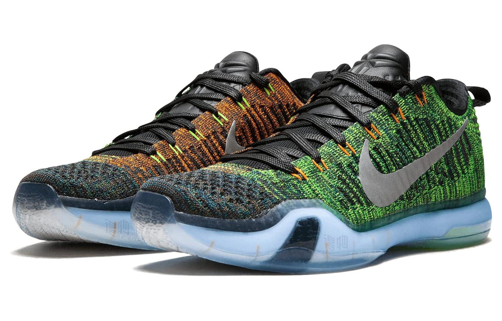 Мужские кроссовки Nike Kobe 10 Elite HTM Racecar (зеленые) — 彩色/金属银 — фото 4