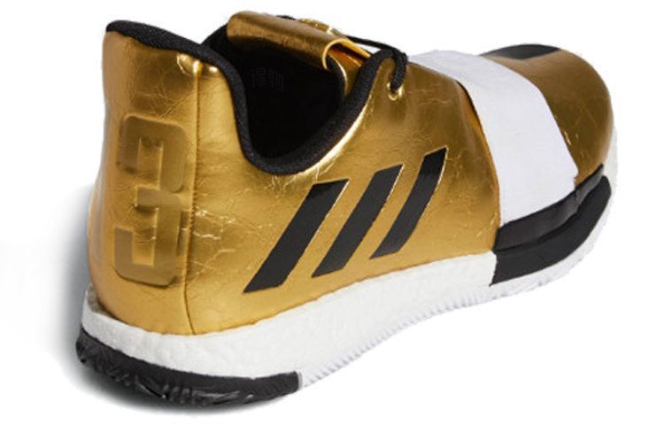 Мужские кроссовки adidas Harden Vol.3 (черно-золотые) — фото 4