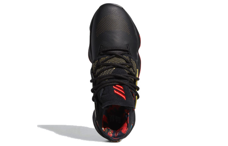 Мужские кроссовки adidas Harden Vol. 4 GCA - CNY (черно-красные) — Чёрный / красный — фото 4